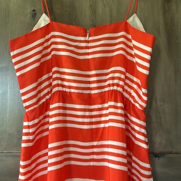 J. Crew Orange and White Dress - Picture 10 of 12